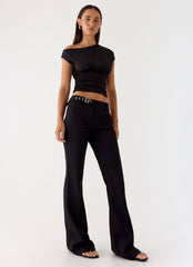 Anaiis Low Rise Pant - Black