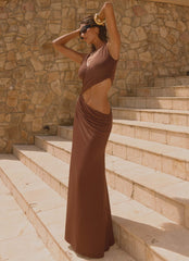 Andria Maxi Dress - Chocolate