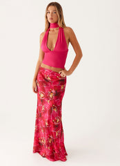 Ashley Maxi Skirt - Orchid Pink