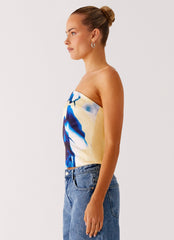 Dreamy Skies Strapless Top - Heirloom Floral