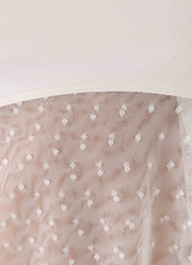 Elsie Mesh Polka Dot Top - White