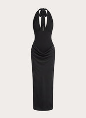 Emaretta Halter Maxi Dress - Black
