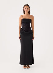 Emesy Lace Maxi Dress - Black