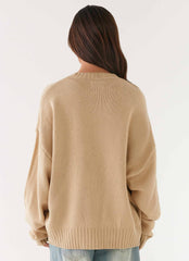 Emma Oversized Sweater - Beige
