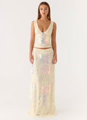 Erinah Sequin Top - Yellow