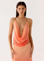 Feliciana Cowl Top - Sunset Ombre