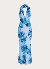 Florae Scarf Maxi Dress - Bluebella Print