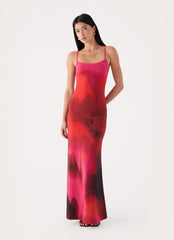 Freyah Maxi Dress - Pink Violet Bloom