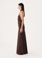 Gelita Halter Maxi Dress - Chocolate