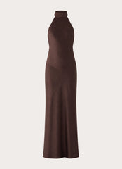 Gelita Halter Maxi Dress - Chocolate