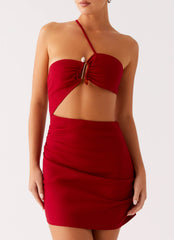 Gossip Mini Dress - Red