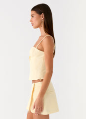 Gowon Top - Butter Yellow