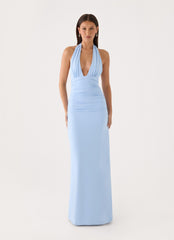 Ilaria Halter Maxi Dress - Powder Blue
