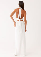 Ilaria Halter Maxi Dress - White