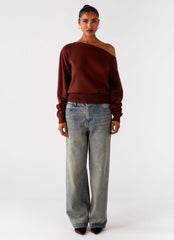 Jaelin Asymmetric Top - Chocolate