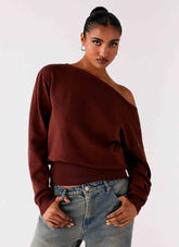 Jaelin Asymmetric Top - Chocolate