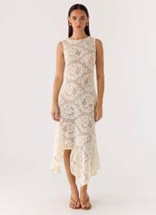 Janayia Midi Dress - Ivory