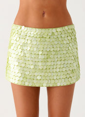 Jennie Beaded Mini Skirt - Green