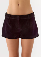Jeremy Faux Suede Shorts - Black