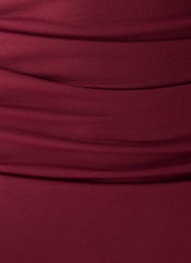Jess Draped Maxi Dress - Maroon