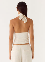 Josephina Halter Top - Oat