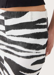 Kamili Low Rise Midi Skirt - Zebra