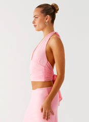 Kerrie Halter Top - Baby Pink