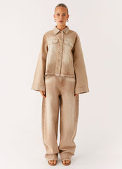 Khalil Denim Jacket - Tan