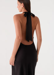 Lumae Halter Maxi Dress - Black