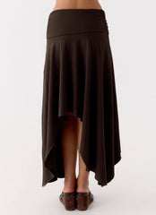 Lycia Midi Skirt - Chocolate