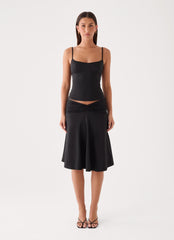 Madelyne Jersey Top - Black