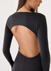 Main Event Keyhole Maxi Dress - Black
