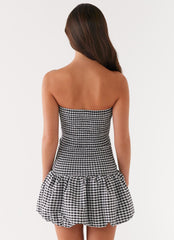 Martell Mini Dress - Black Gingham