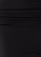 Maura Asymmetrical Midi Skirt - Black