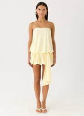 Mazie Strapless Mini Dress - Yellow