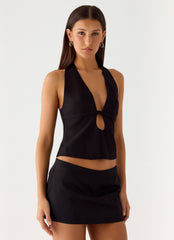 Mirna Halter Top - Black