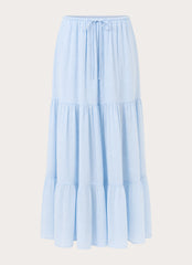 Morino Tiered Maxi Skirt - Blue