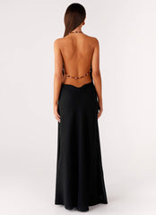 Morning Crush Cowl Maxi Dress - Black