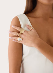 Mykonos Heart Ring Set - Gold