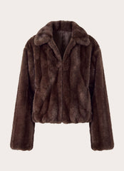 Naylor Faux Fur Jacket - Chocolate