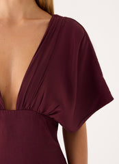 Only For You Mini Dress - Burgundy