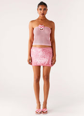 Palila Sequin Mini Skirt - Pink