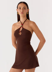 Party For You Mini Dress - Chocolate