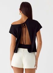 Raeni Off Shoulder Top - Black