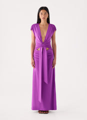 Salira Hardware Maxi Dress - Purple