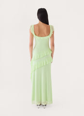 Soreline Ruffle Maxi Dress - Soft Lime