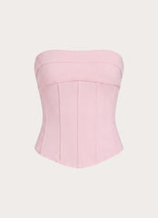 Super Model Crepe Corset Top - Pink