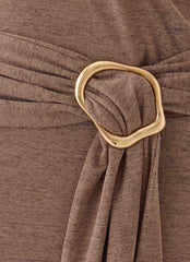 Talk To You Maxi Dress - Taupe