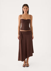 Tayana Corset Top - Chocolate