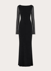 The After Party Backless Maxi Dress - Black